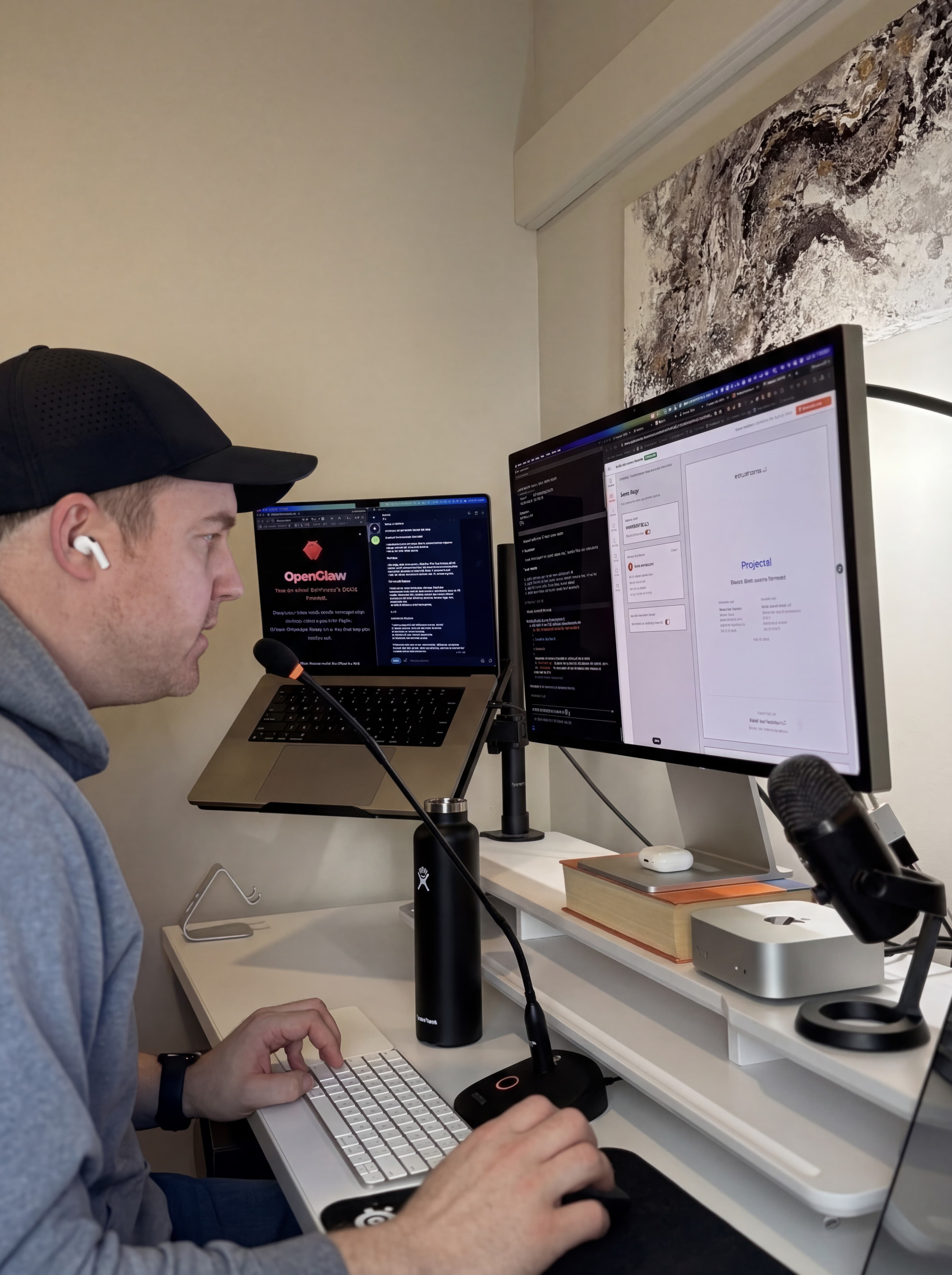 Mark Stenquist working at computer